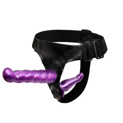 Double dildos wearing panty